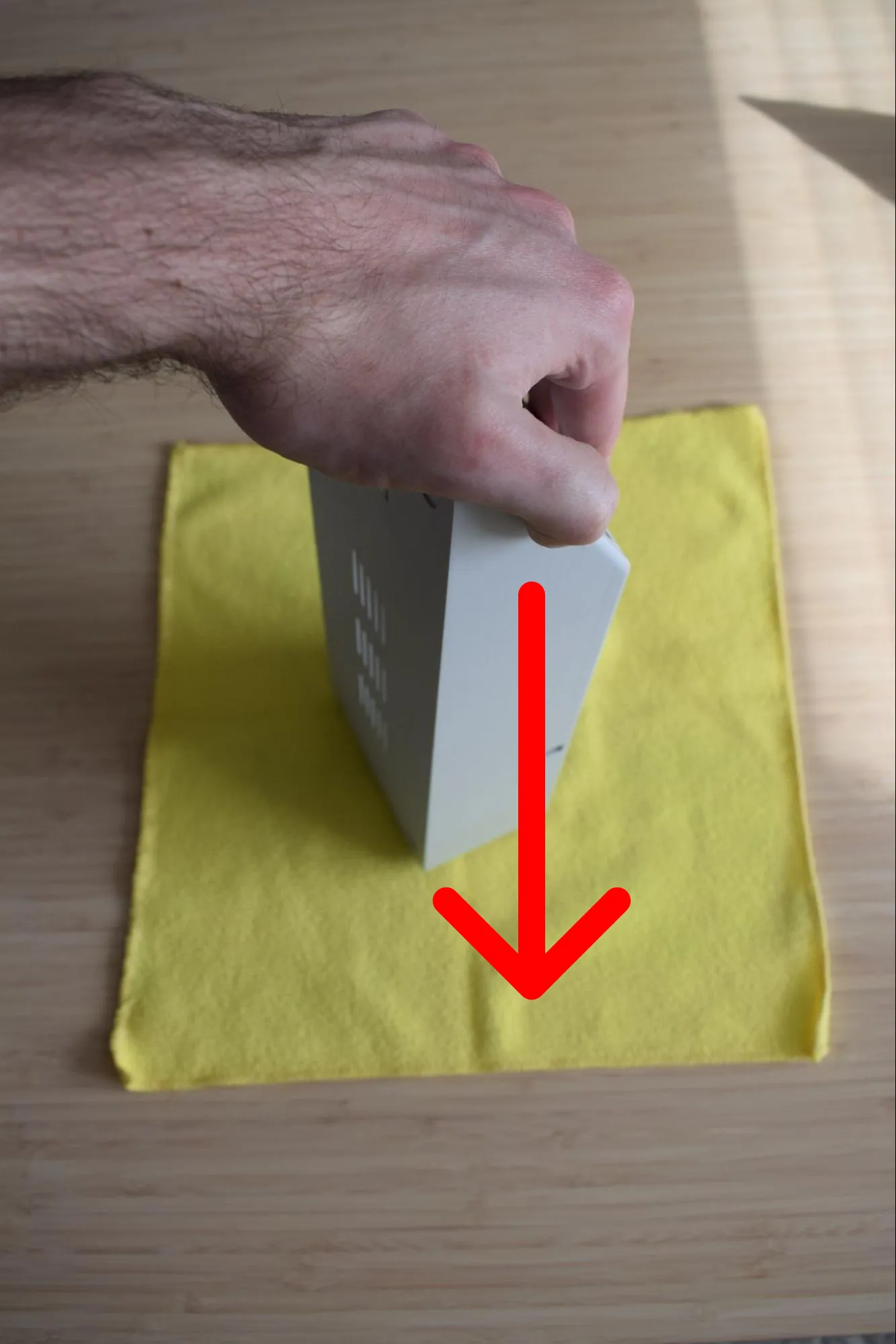 Press down firmly