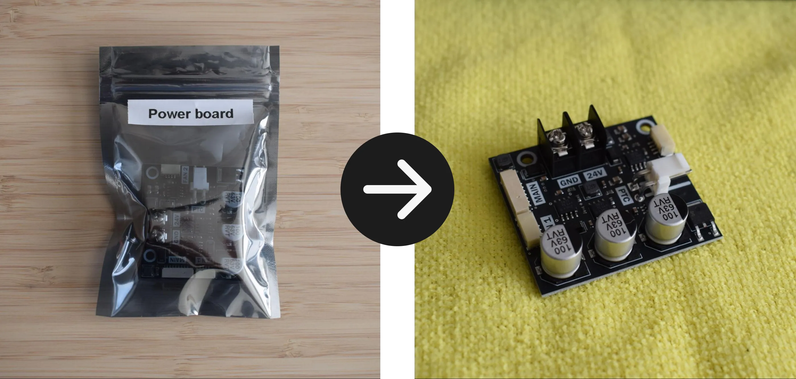 Unpack power board