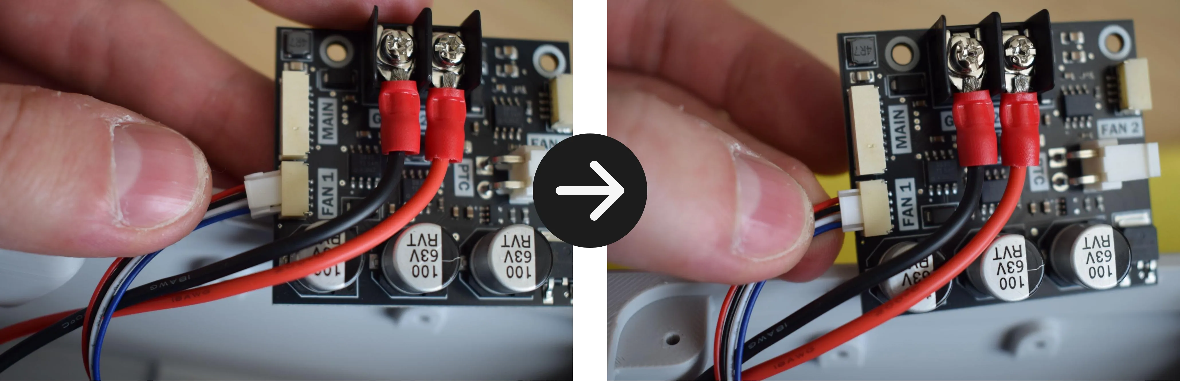 Fan connector to FAN 1