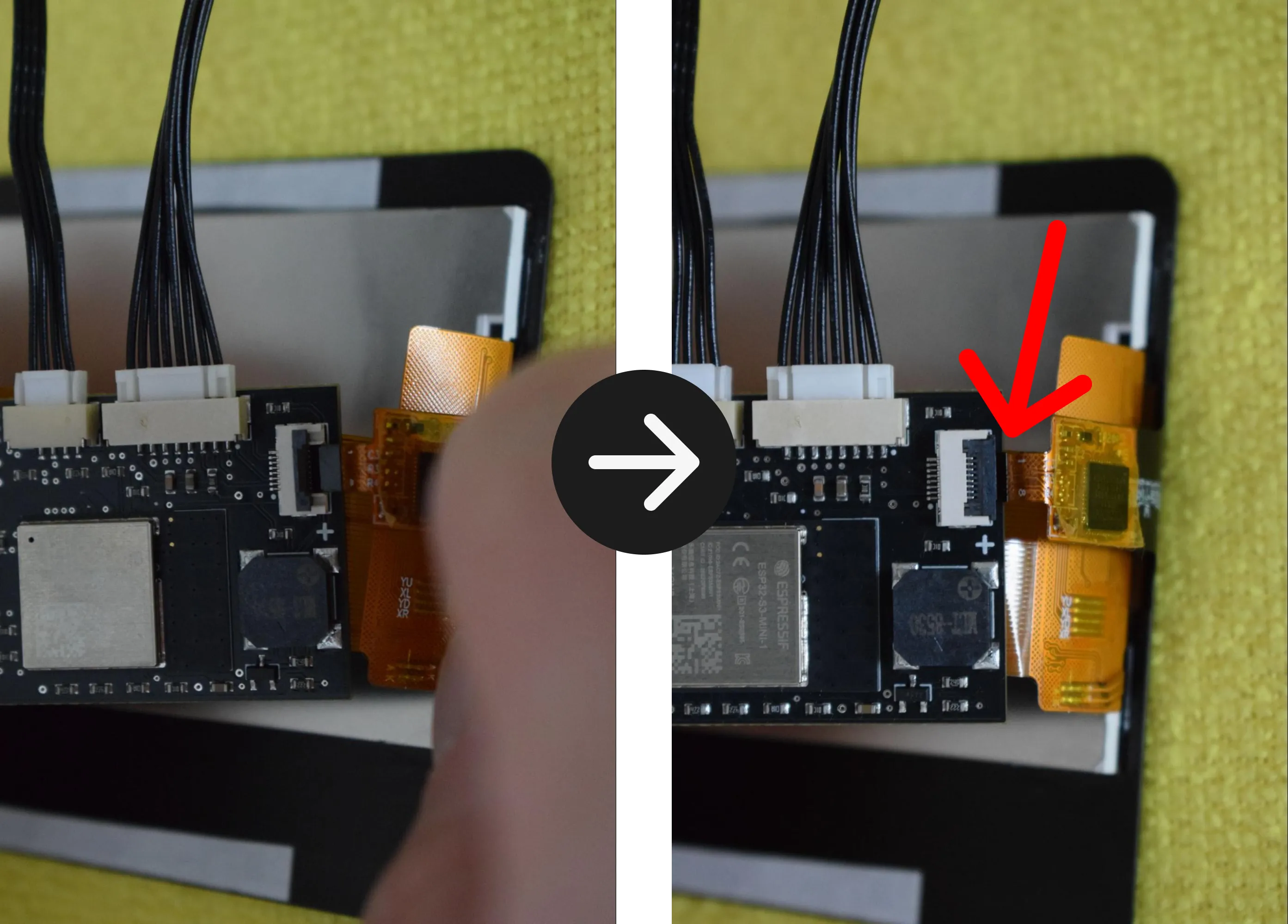 Touch cable connection