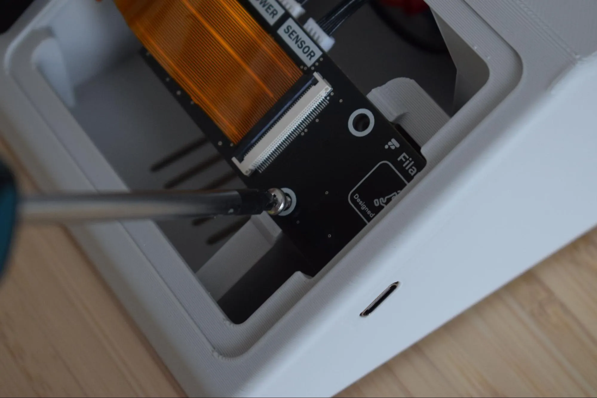 Screw board in place