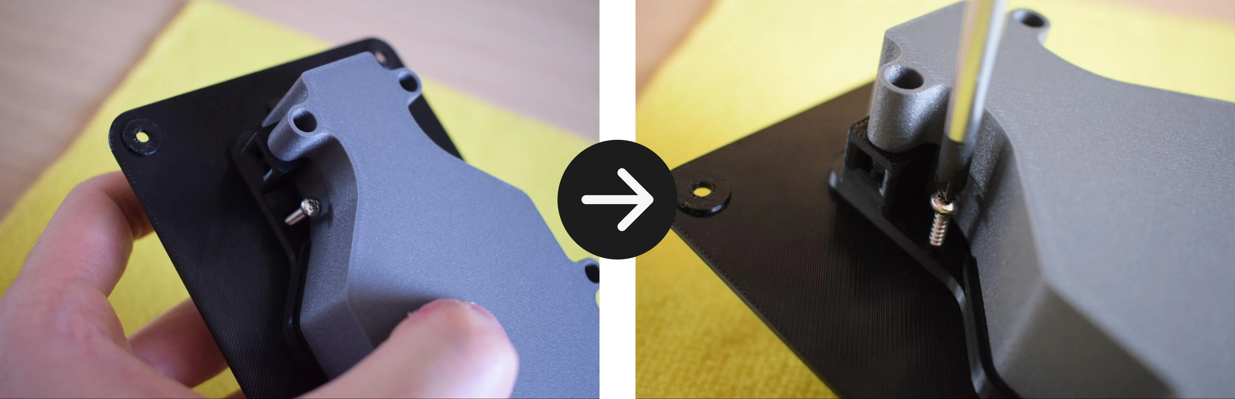Adapter screwing